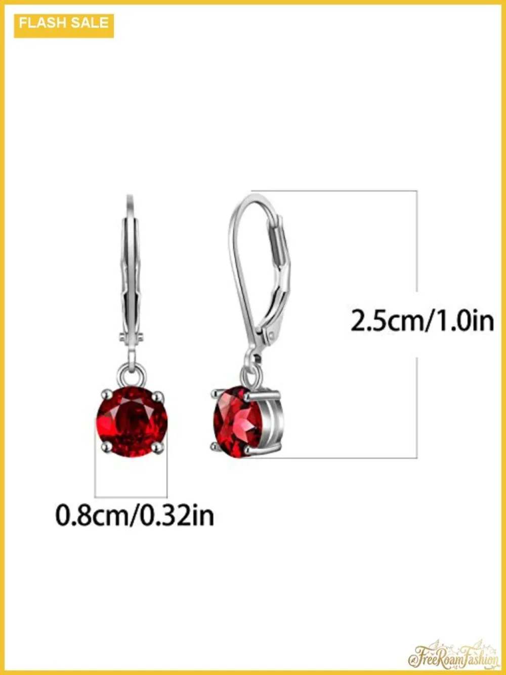 10 Pairs Cubic Zirconia Dangle Earrings Brass Leverback Small Hoop for Women